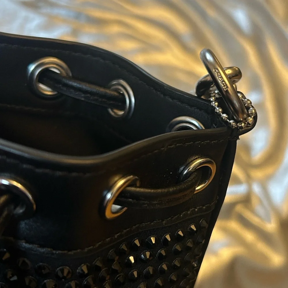 Coach Mini Bucket Bag With Crystals - Picture 10 of 13